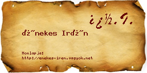 Énekes Irén névjegykártya